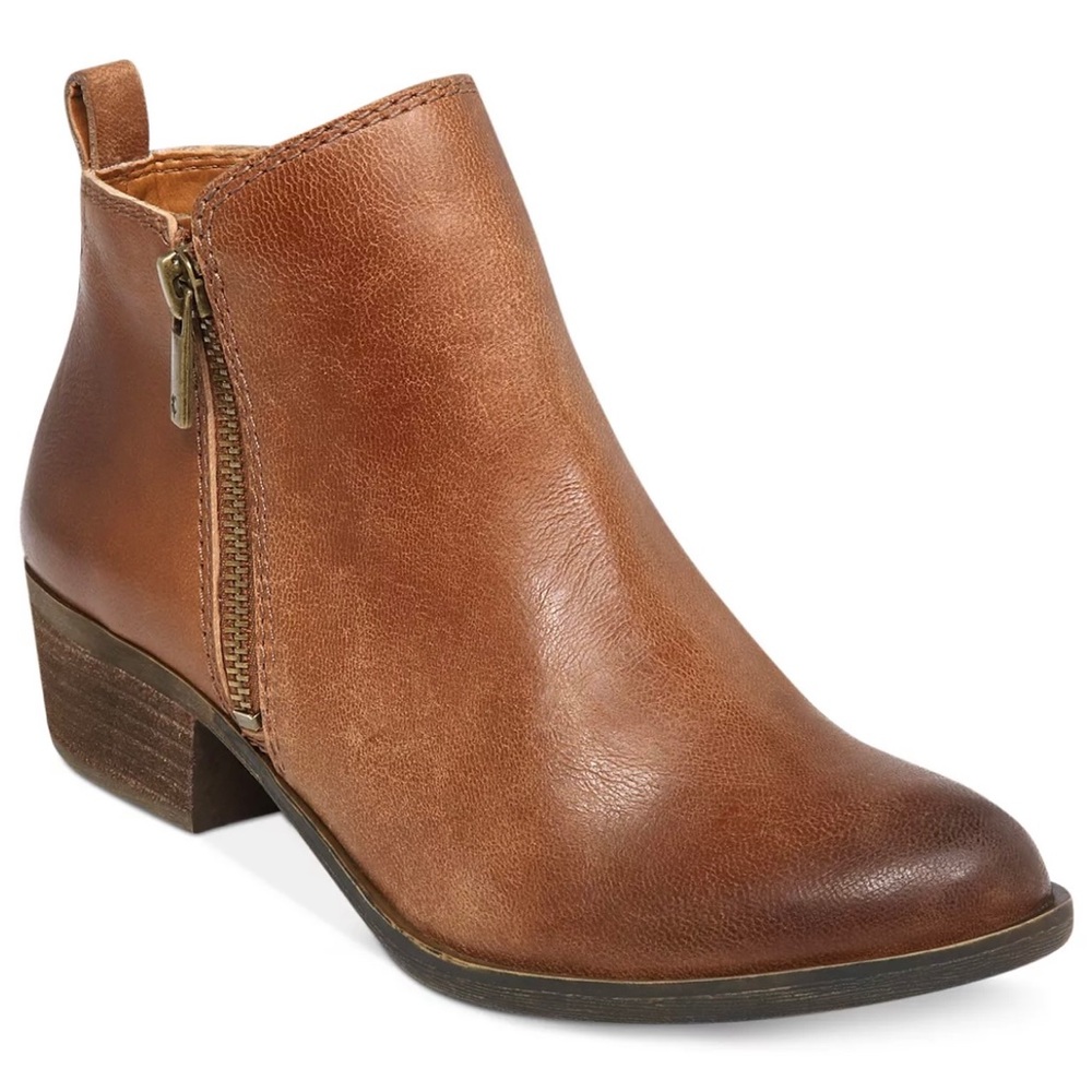 Luck Brand Leather Heeled Ankle Boots